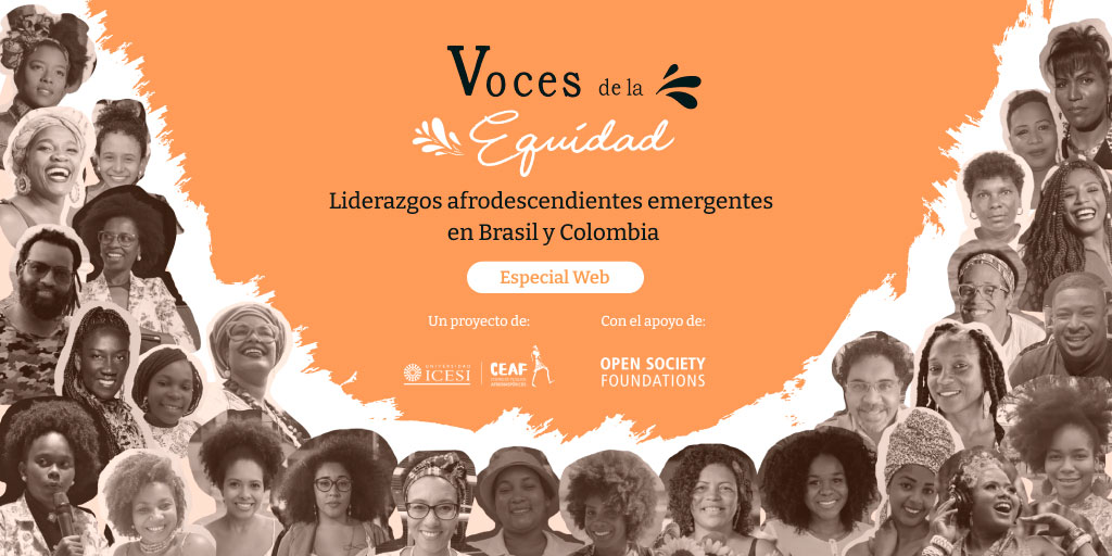 Imagen de fondo “Voces de la Equidad” Liderazgos afrodescendientes emergentes en Brasil y Colombia