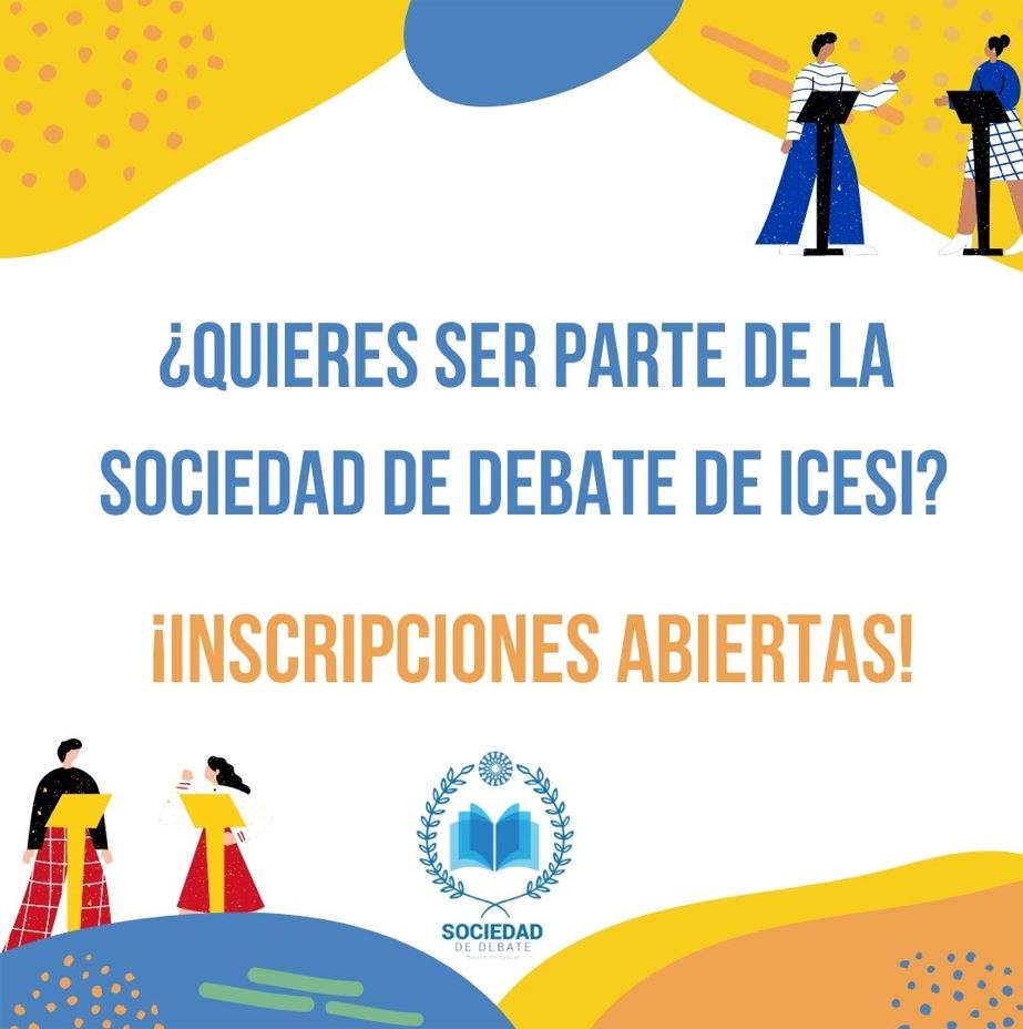 Imagen de fondo ¿Quieres ser parte de la sociedad de debate de ICESI?