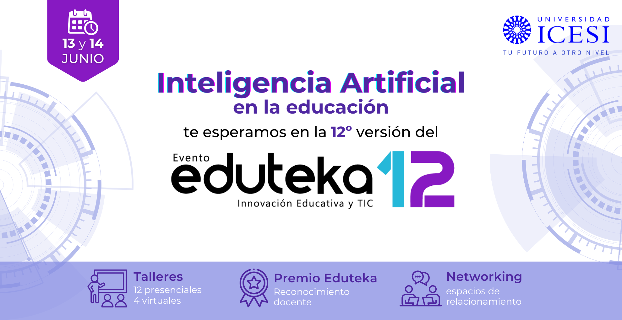 Imagen de fondo Eduteka 12: Un evento para explorar las ventajas del uso de la Inteligencia Artificial en la educación